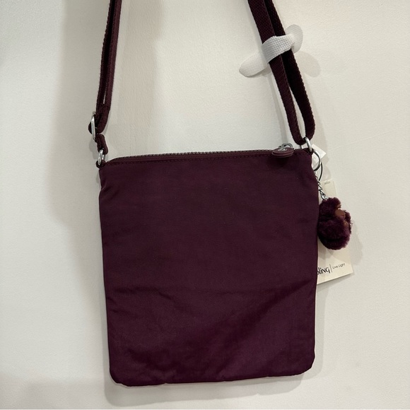 NWT Kipling Keiko Nylon Mini Crossbody Bag (Dark Plum) - Picture 3 of 4